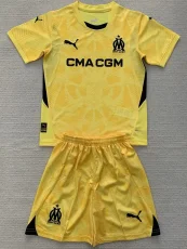 24-25 Marseille Yellow GoalKeeper Kids Soccer Jersey