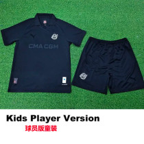 24-25 Marseille Black 125th Anniversary Kids Player Version Soccer Jersey (球员童装)