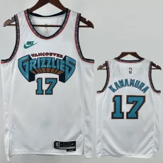 24-25 Grizzlies KAWAMURA #17 White Retro Top Quality Hot Pressing NBA Jersey