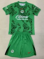 24-25 Club America Green Goalkeeper Kids Soccer Jersey