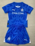 24-25 Marseille Blue GoalKeeper Kids Soccer Jersey