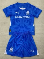 24-25 Marseille Blue GoalKeeper Kids Soccer Jersey