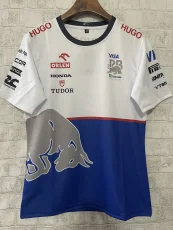2024 F1 Red Bull White Blue Polo Racing Suit