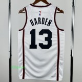 24-25 ROCKETS HARDEN #13 White City Edition Top Quality Hot Pressing NBA Jersey