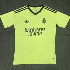 24-25 RMA Yellow Goalkeeper Fans Soccer Jersey