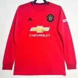 2019-2020 Man Utd Home Long Sleeve Retro Soccer Jersey (长袖)