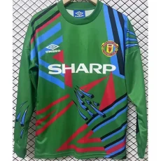 1992-1993 Man Utd Green Goalkeeper Long Sleeve Retro Soccer Jersey (长袖)