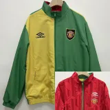 24-25 Man Utd Green Yellow Retro Double Sided Windbreaker (双面风衣)