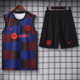25-26 BAR Red blue Tank top and shorts suit