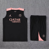 25-26 PSG Jordan Black Tank top and shorts suit