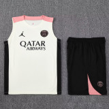 25-26 PSG Jordan White Tank top and shorts suit