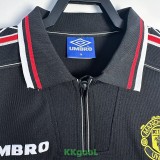 1998-1999 Man Utd Black Long Sleeve Retro Soccer Jersey (长袖)