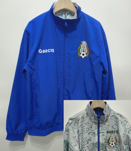 1999 Mexico Blue & White Retro Double Sided Windbreaker (双面风衣)