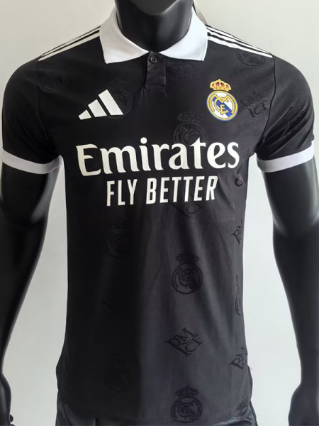 25-26 RMA Black Special Edition Player Version Training Shirts *翻领