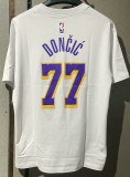 24-25 Lakers DONCIC #77 White High Quality Casual T-Shirt