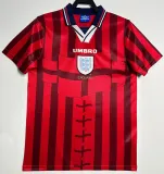1998 England Away Red  Retro Soccer Jersey
