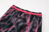 C2440 AJ Grey Red Casual Short Pants