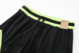A2437 AJ Green Black Casual Short Pants