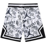 C2441 AJ White Casual Short Pants