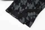 C2443 AJ Black Grey Casual Short Pants