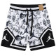 C2441 AJ White Casual Short Pants
