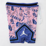 C2444 AJ Pink Blue Casual Short Pants