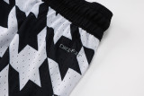 C2446 AJ Black White Casual Short Pants