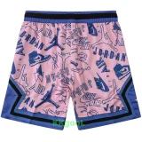 C2444 AJ Pink Blue Casual Short Pants