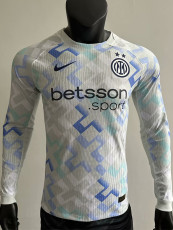 25-26 INT White Special Edition Long Sleeve Player Version Soccer Jersey (长袖球员)