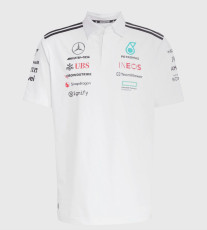 2025 F1 Mercedes White Polo Racing Suit(有领)