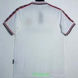 1998 Man Utd White Retro Retro Soccer Jersey