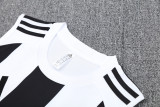 2025 AD White black Tank top and shorts suit