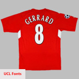 2004-2005 LIV Home Champions Retro Soccer Jersey (前带字)