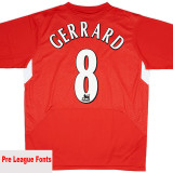 2004-2005 LIV Home Champions Retro Soccer Jersey (前带字)