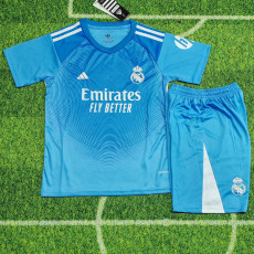 25-26 RMA Blue GoalKeeper Kids Soccer Jersey
