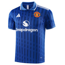 25-26 Man Utd Blue Polo Short Sleeve
