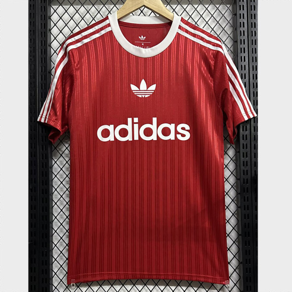 2025 AD Casual Red Fans Training shirts (三叶草)