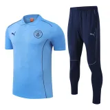 25-26 Man City Lake blue Polo Tracksuit