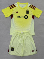 25-26 Los Angeles Light Yellow GoalKeeper Kids Soccer Jersey