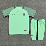 2016 Portugal Away Kids Retro Soccer Jersey