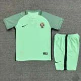 2016 Portugal Away Kids Retro Soccer Jersey
