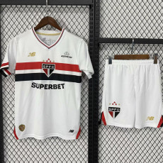 25-26 Sao Paulo Home Kids Soccer Jersey