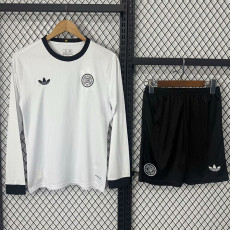 25-26 Germany 125th Anniversary White Long Sleeve Kids Soccer Jersey (长袖)
