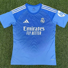 25-26 RMA Blue GoalKeeper Fans Soccer Jersey