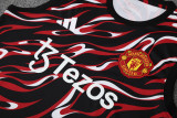 25-26 Man Utd Black red Tank top and shorts suit