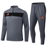 2025 AD Grey Half Pull Tracksuit #07(半拉链)