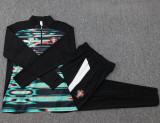 25-26 Portugal Black green Half Pull Tracksuit #B2507(半拉链)