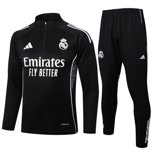25-26 RMA Black Half Pull Tracksuit #B2501(半拉链)