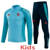 25-26 Flamengo Blue Kids Half Pull Tracksuit (童装)(半拉链)
