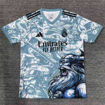 25-26 RMA Blue Special Edition Fans Training Shirts (牛头)